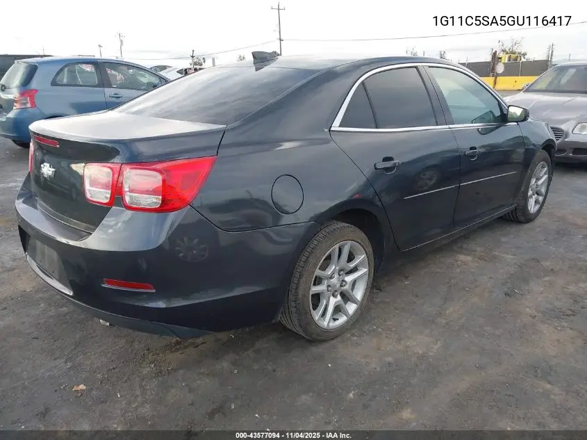 1G11C5SA5GU116417 2016 Chevrolet Malibu Limited Lt