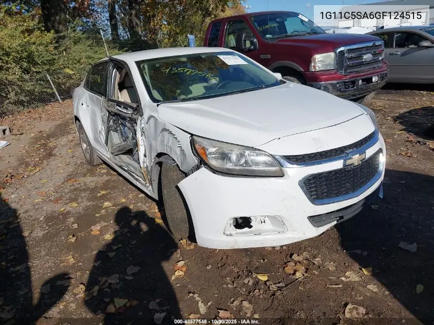 1G11C5SA6GF124515 2016 Chevrolet Malibu Limited Lt