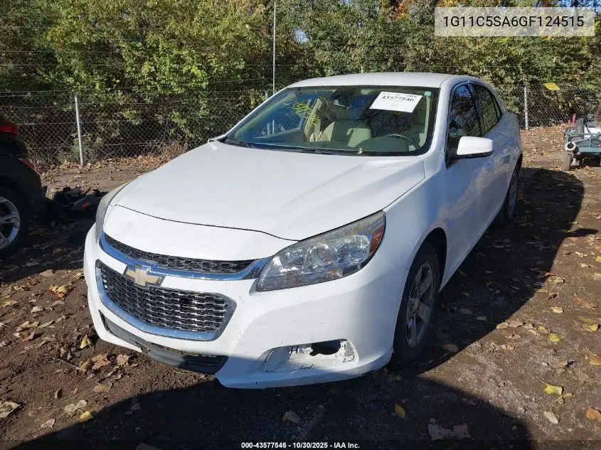 1G11C5SA6GF124515 2016 Chevrolet Malibu Limited Lt