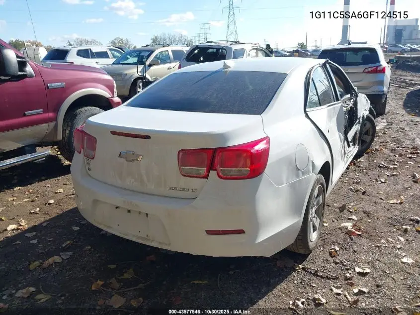 1G11C5SA6GF124515 2016 Chevrolet Malibu Limited Lt