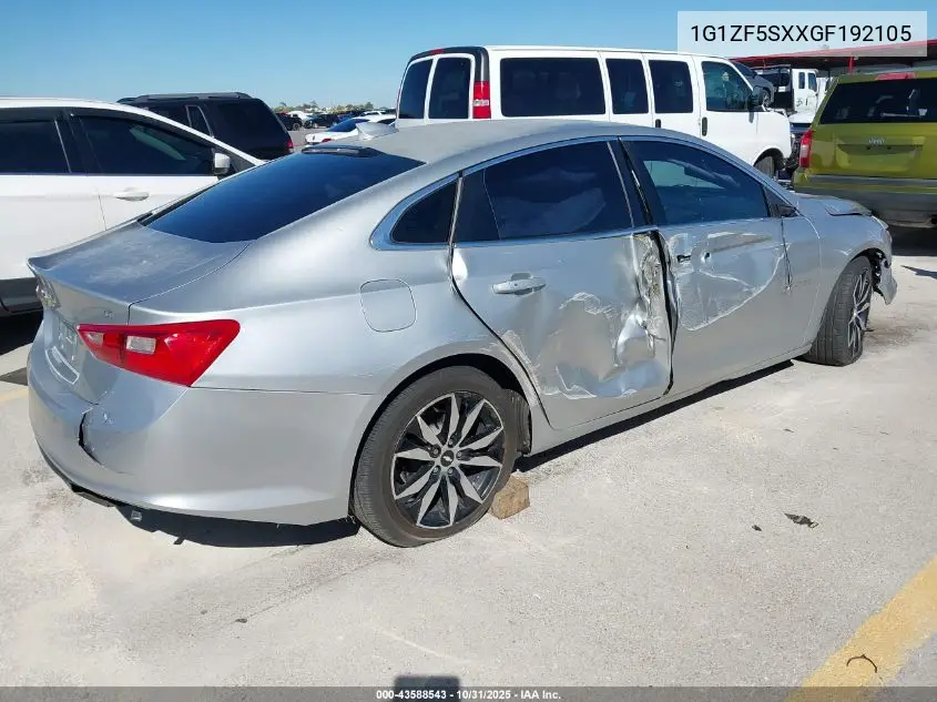 1G1ZF5SXXGF192105 2016 Chevrolet Malibu 2Lt