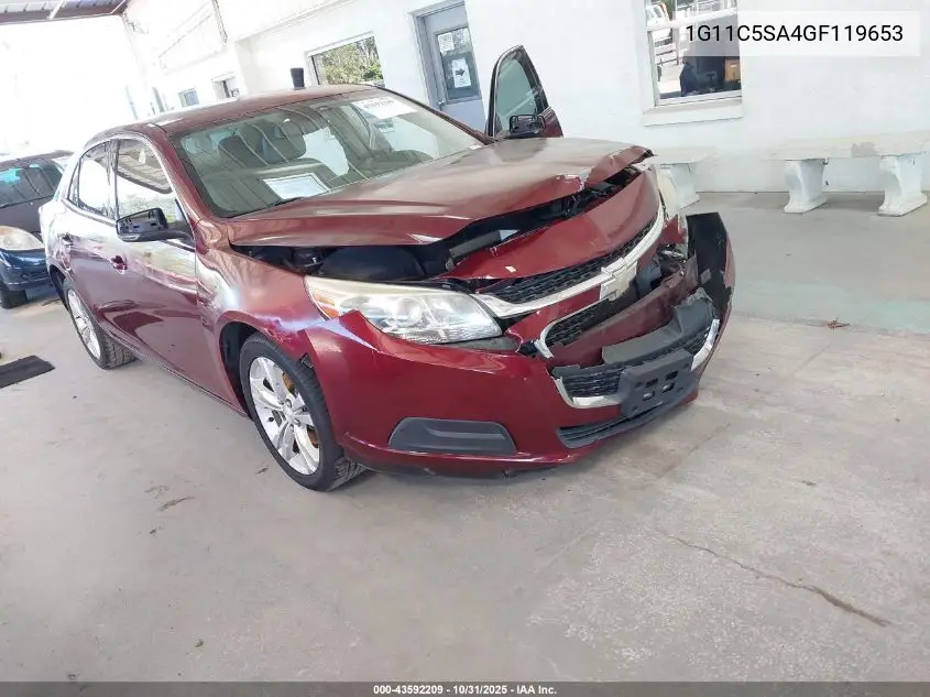 1G11C5SA4GF119653 2016 Chevrolet Malibu Limited Lt