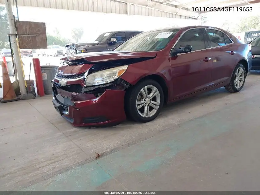 1G11C5SA4GF119653 2016 Chevrolet Malibu Limited Lt
