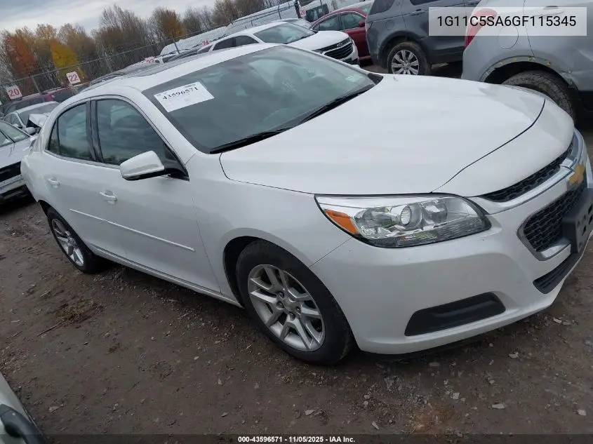1G11C5SA6GF115345 2016 Chevrolet Malibu Limited Lt