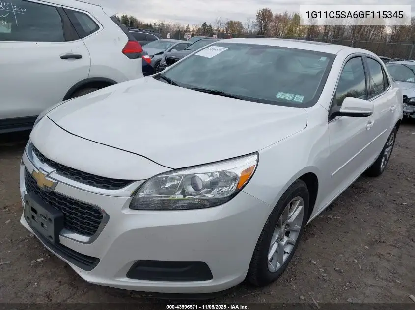 1G11C5SA6GF115345 2016 Chevrolet Malibu Limited Lt