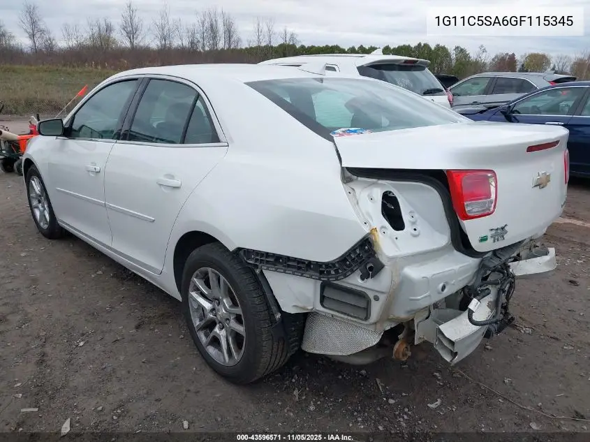 1G11C5SA6GF115345 2016 Chevrolet Malibu Limited Lt