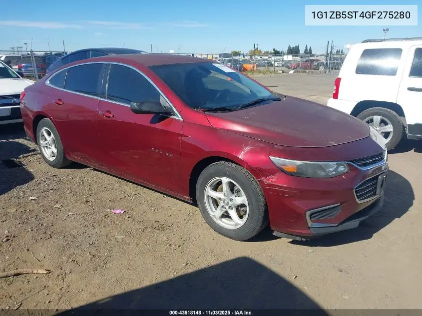1G1ZB5ST4GF275280 2016 Chevrolet Malibu Ls