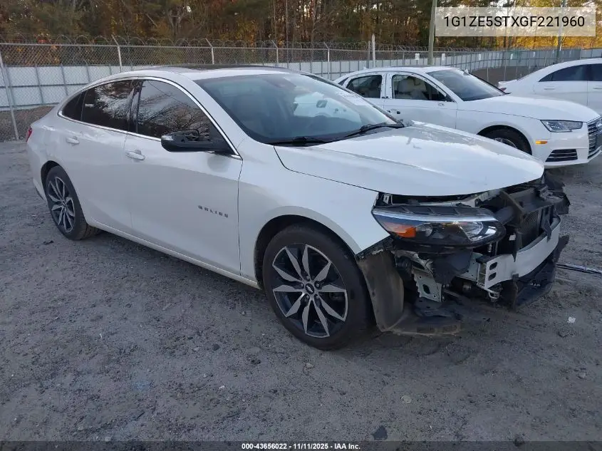 1G1ZE5STXGF221960 2016 Chevrolet Malibu 1Lt
