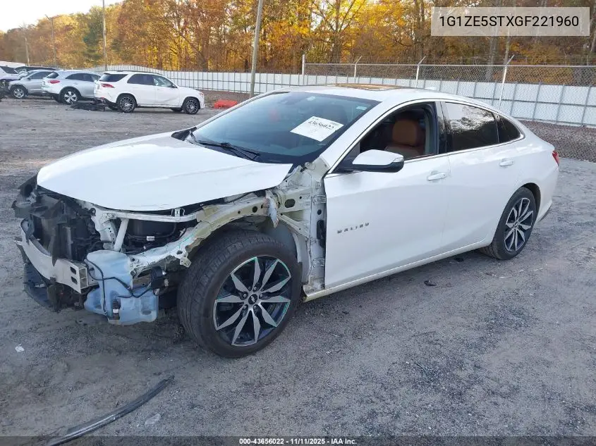 1G1ZE5STXGF221960 2016 Chevrolet Malibu 1Lt
