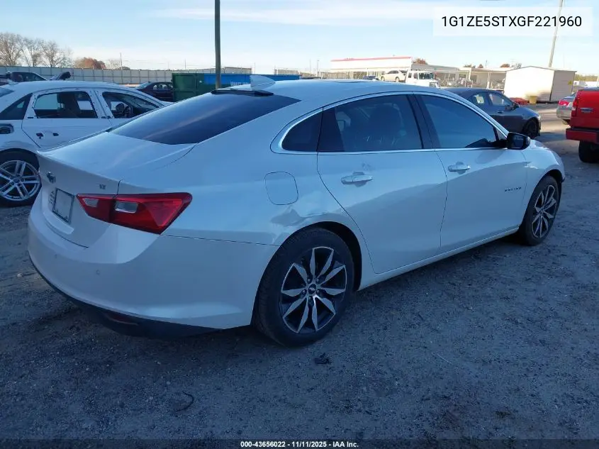 1G1ZE5STXGF221960 2016 Chevrolet Malibu 1Lt