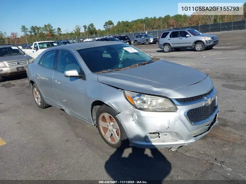 1G11C5SA2GF155793 2016 Chevrolet Malibu Limited Lt