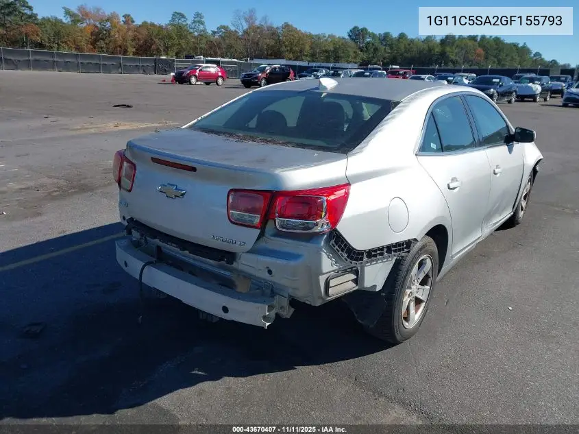 1G11C5SA2GF155793 2016 Chevrolet Malibu Limited Lt