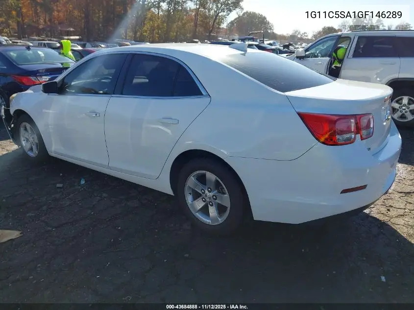 1G11C5SA1GF146289 2016 Chevrolet Malibu Limited Lt