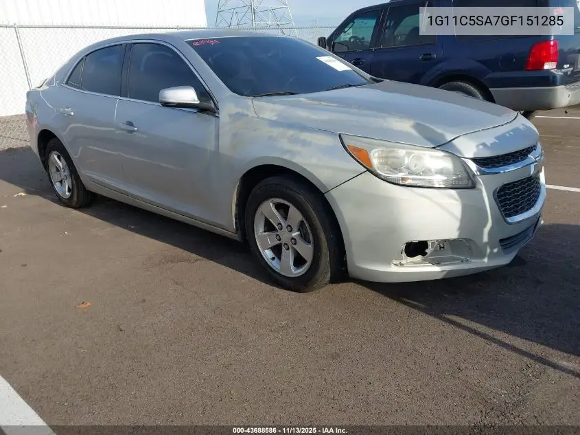 1G11C5SA7GF151285 2016 Chevrolet Malibu Limited Lt