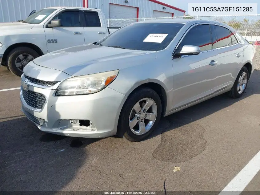 1G11C5SA7GF151285 2016 Chevrolet Malibu Limited Lt