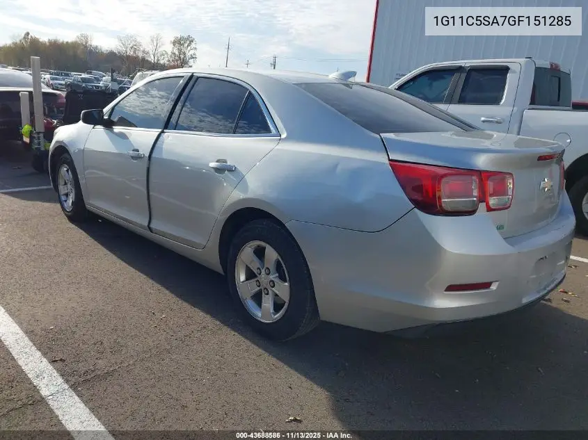 1G11C5SA7GF151285 2016 Chevrolet Malibu Limited Lt