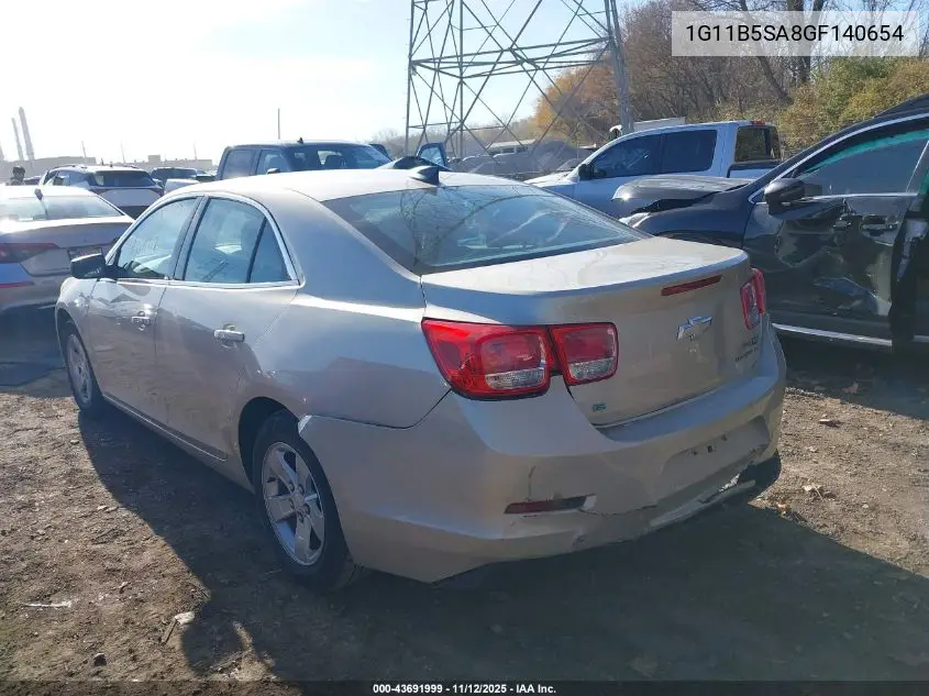 1G11B5SA8GF140654 2016 Chevrolet Malibu Limited Ls