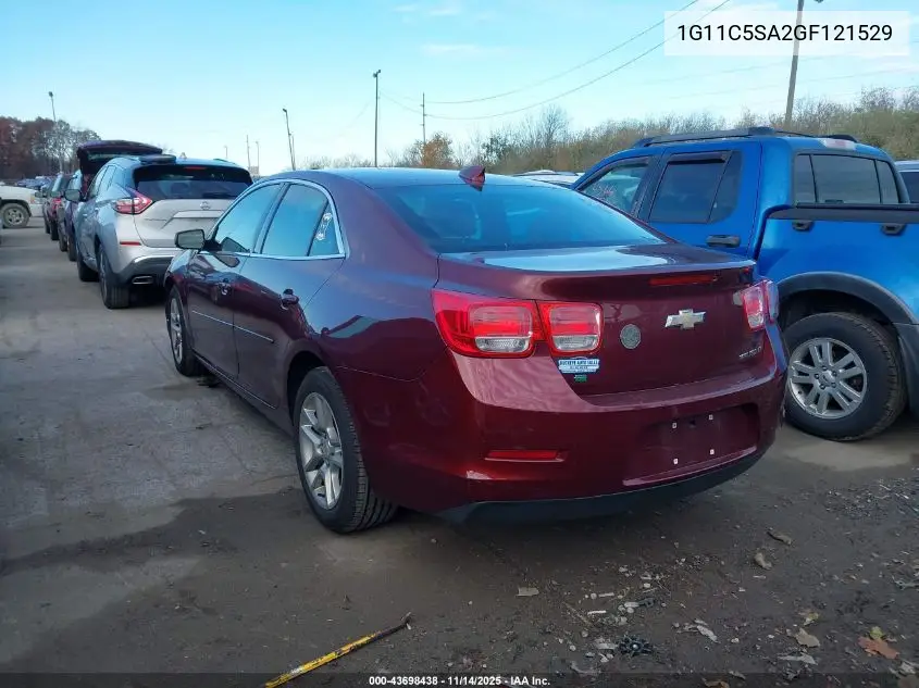 1G11C5SA2GF121529 2016 Chevrolet Malibu Limited Lt