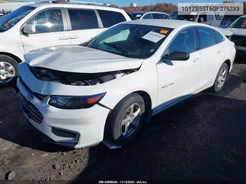 1G1ZB5ST6GF275233 2016 Chevrolet Malibu Ls