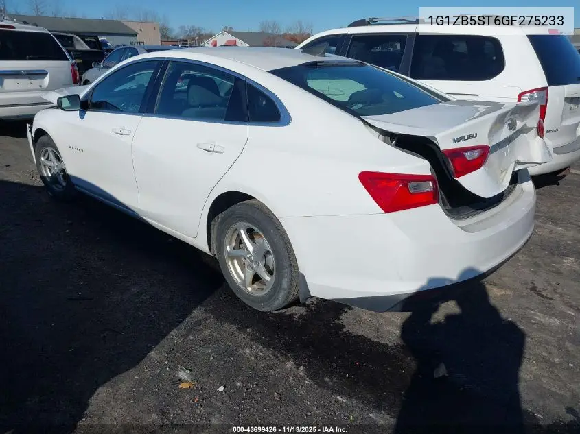 1G1ZB5ST6GF275233 2016 Chevrolet Malibu Ls