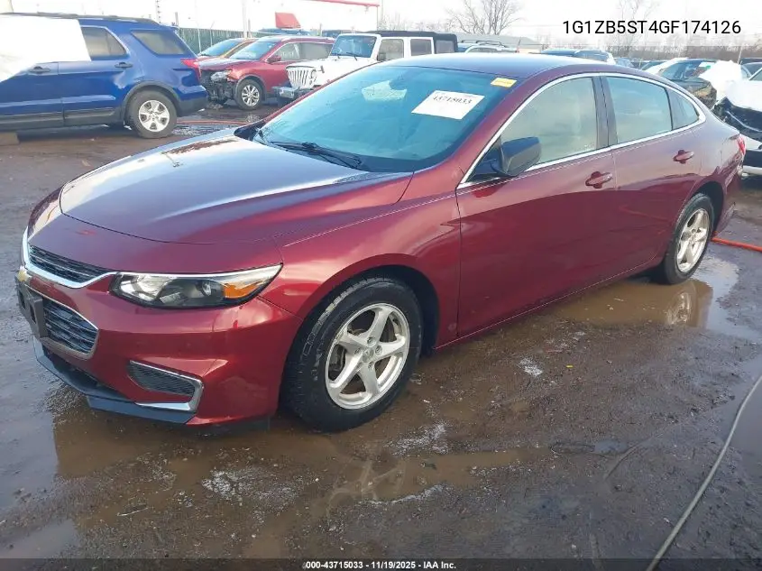 1G1ZB5ST4GF174126 2016 Chevrolet Malibu Ls