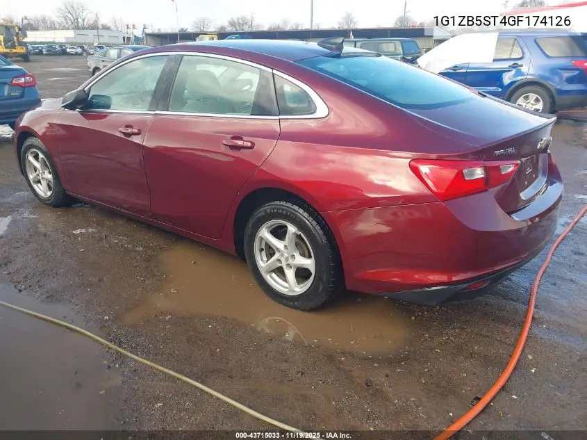 1G1ZB5ST4GF174126 2016 Chevrolet Malibu Ls