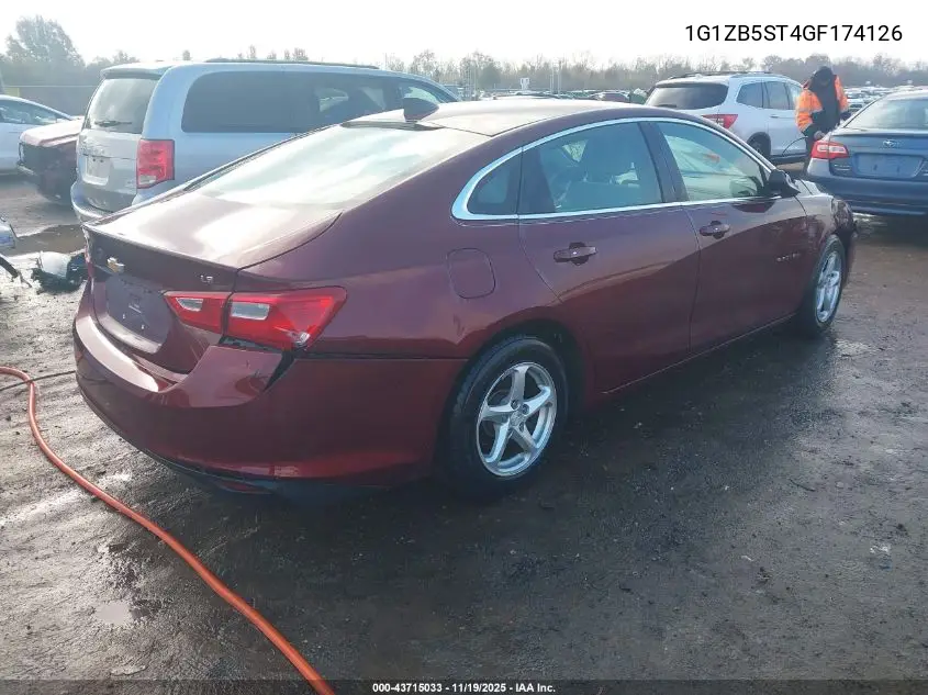 1G1ZB5ST4GF174126 2016 Chevrolet Malibu Ls