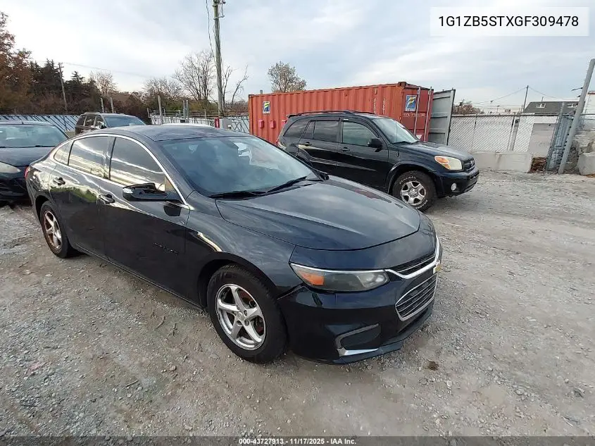 1G1ZB5STXGF309478 2016 Chevrolet Malibu Ls