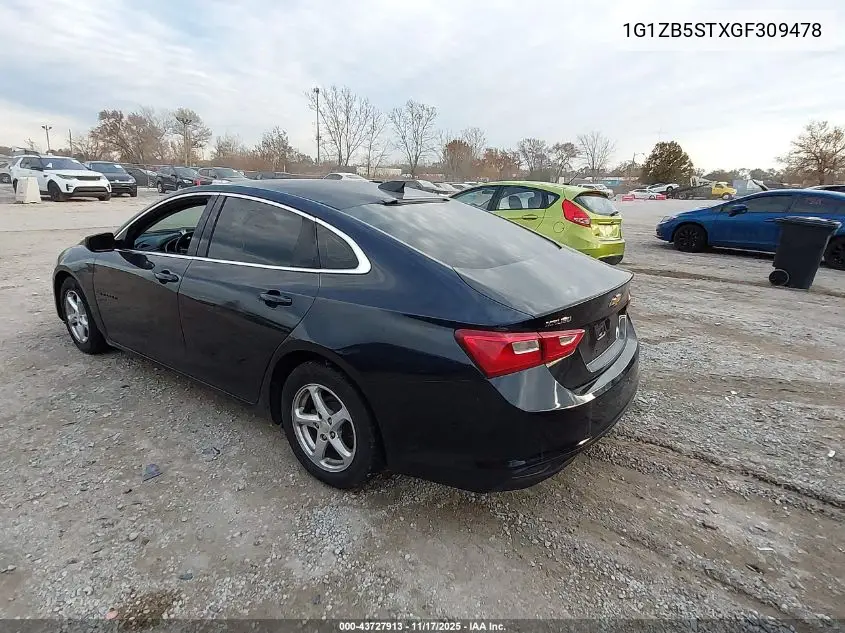 1G1ZB5STXGF309478 2016 Chevrolet Malibu Ls