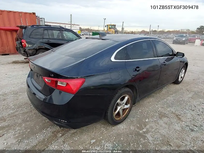 1G1ZB5STXGF309478 2016 Chevrolet Malibu Ls