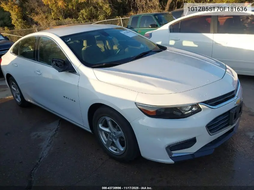 1G1ZB5ST7GF181636 2016 Chevrolet Malibu Ls