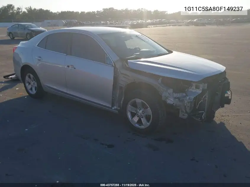 1G11C5SA8GF149237 2016 Chevrolet Malibu Limited Lt