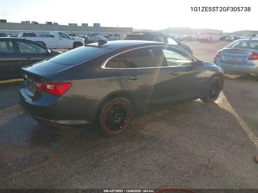 1G1ZE5ST2GF305738 2016 Chevrolet Malibu 1Lt