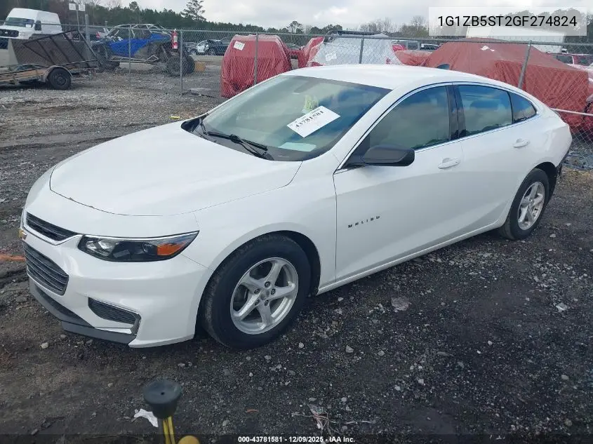 1G1ZB5ST2GF274824 2016 Chevrolet Malibu Ls