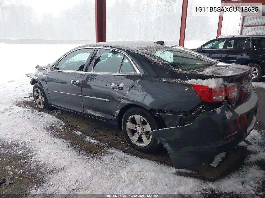 1G11B5SAXGU118635 2016 Chevrolet Malibu Limited Ls