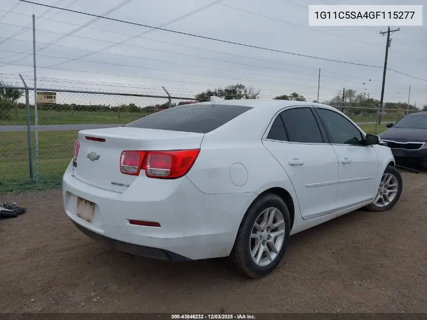 1G11C5SA4GF115277 2016 Chevrolet Malibu Limited Lt