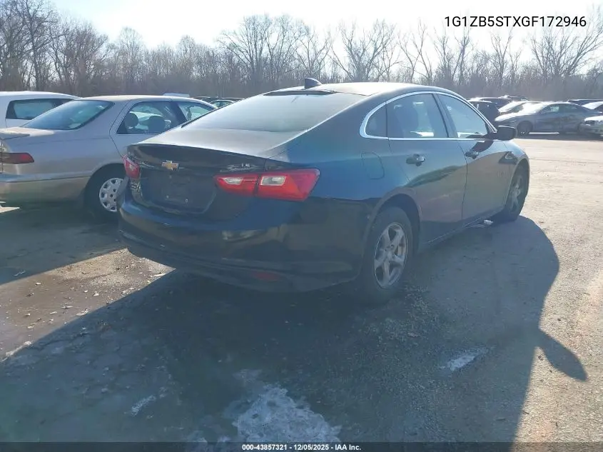 1G1ZB5STXGF172946 2016 Chevrolet Malibu Ls