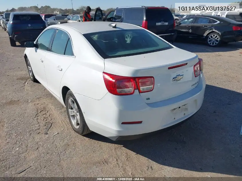 1G11A5SAXGU137527 2016 Chevrolet Malibu Limited 1Fl