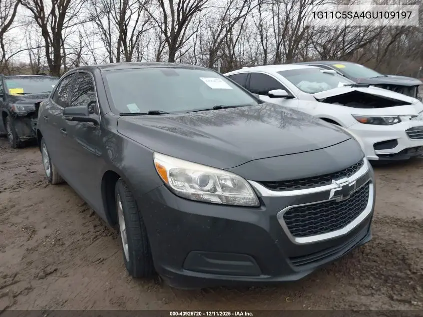 1G11C5SA4GU109197 2016 Chevrolet Malibu Limited Lt