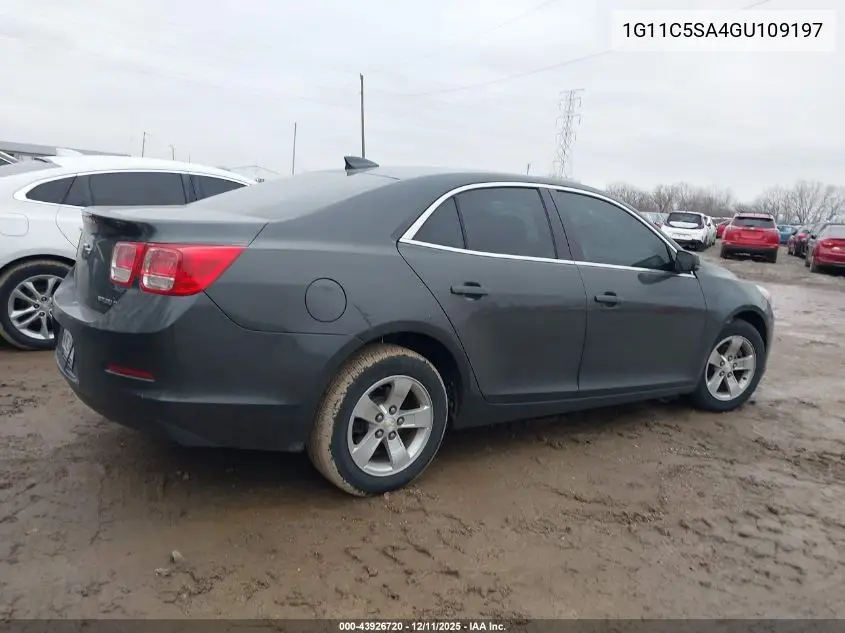 1G11C5SA4GU109197 2016 Chevrolet Malibu Limited Lt