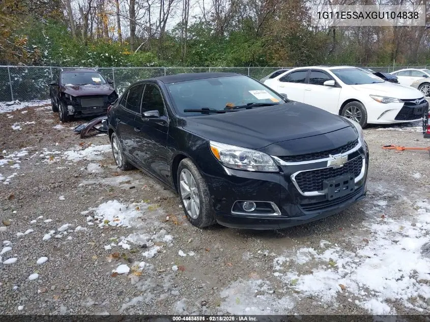 1G11E5SAXGU104838 2016 Chevrolet Malibu Limited Ltz
