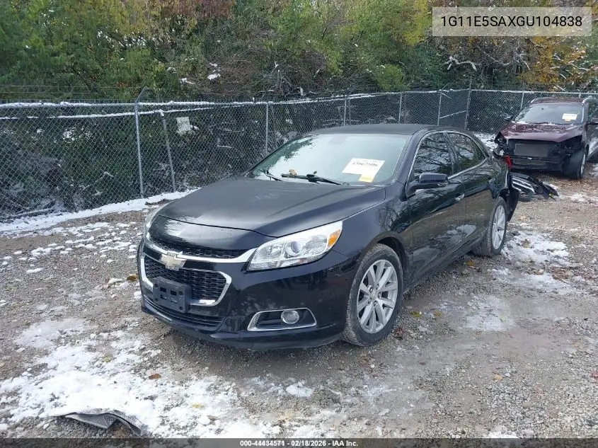 1G11E5SAXGU104838 2016 Chevrolet Malibu Limited Ltz
