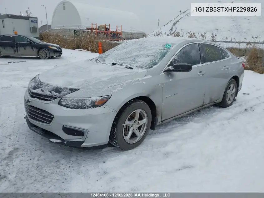 1G1ZB5STXHF229826 2017 Chevrolet Malibu Ls