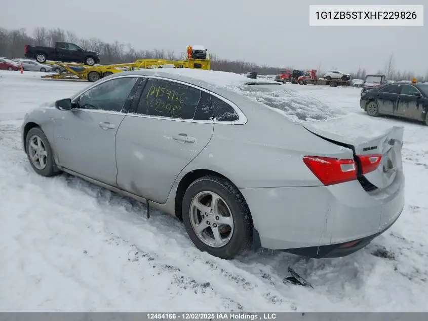 1G1ZB5STXHF229826 2017 Chevrolet Malibu Ls