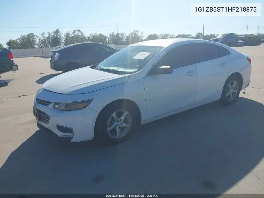 1G1ZB5ST1HF218875 2017 Chevrolet Malibu Ls