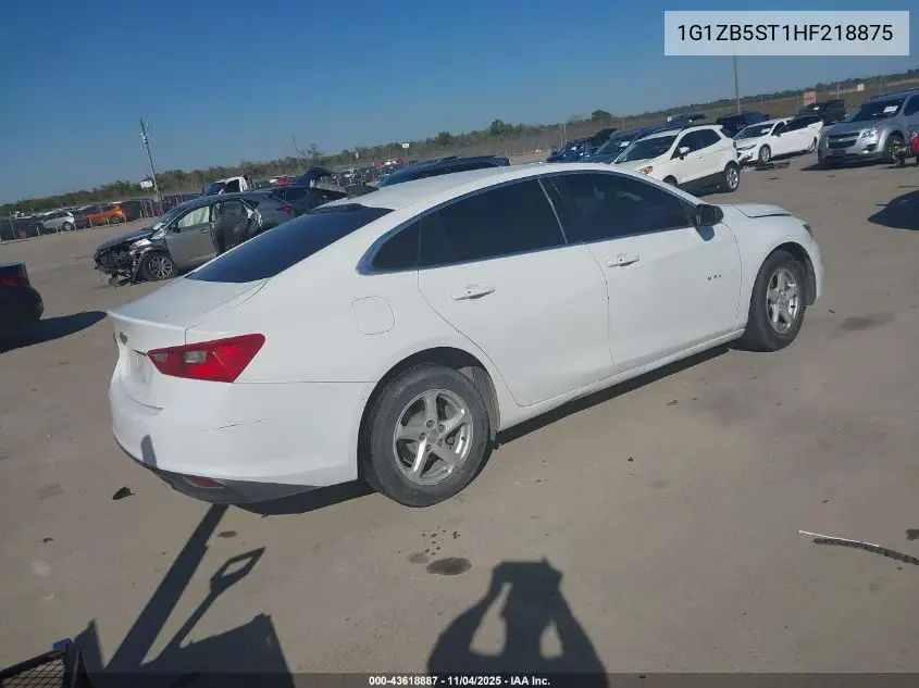 1G1ZB5ST1HF218875 2017 Chevrolet Malibu Ls