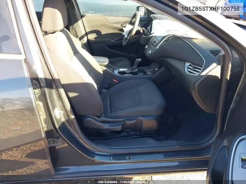 1G1ZB5STXHF100758 2017 Chevrolet Malibu Ls