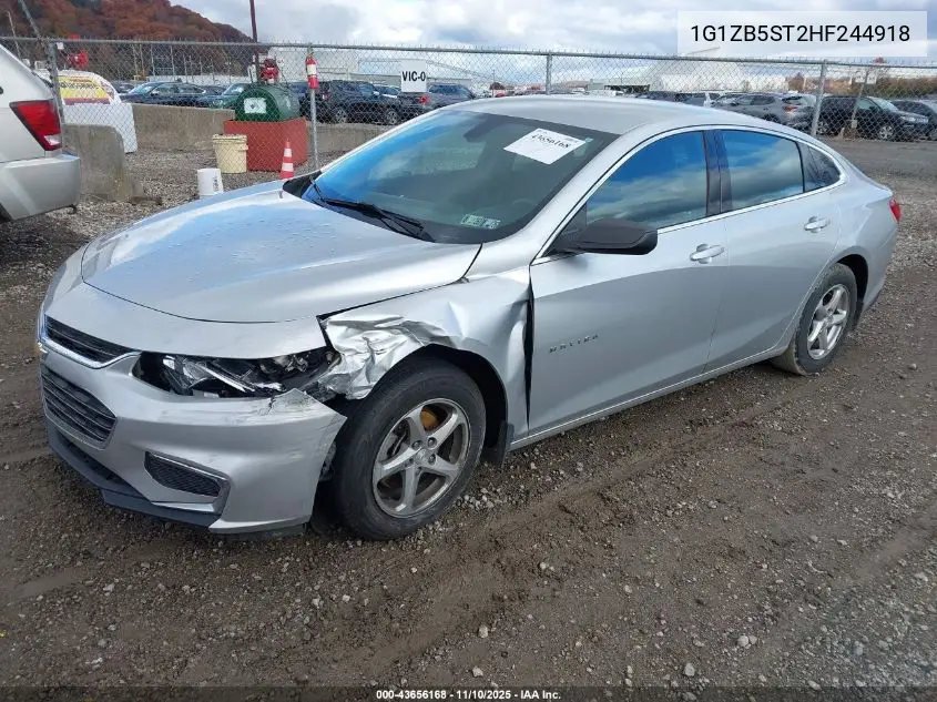 1G1ZB5ST2HF244918 2017 Chevrolet Malibu Ls