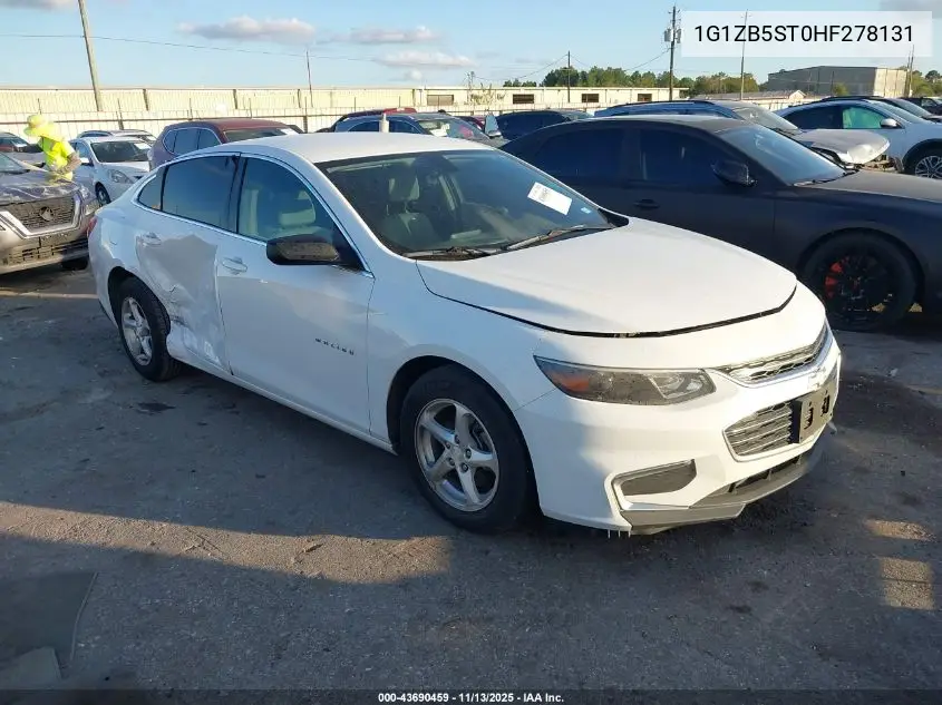 1G1ZB5ST0HF278131 2017 Chevrolet Malibu Ls