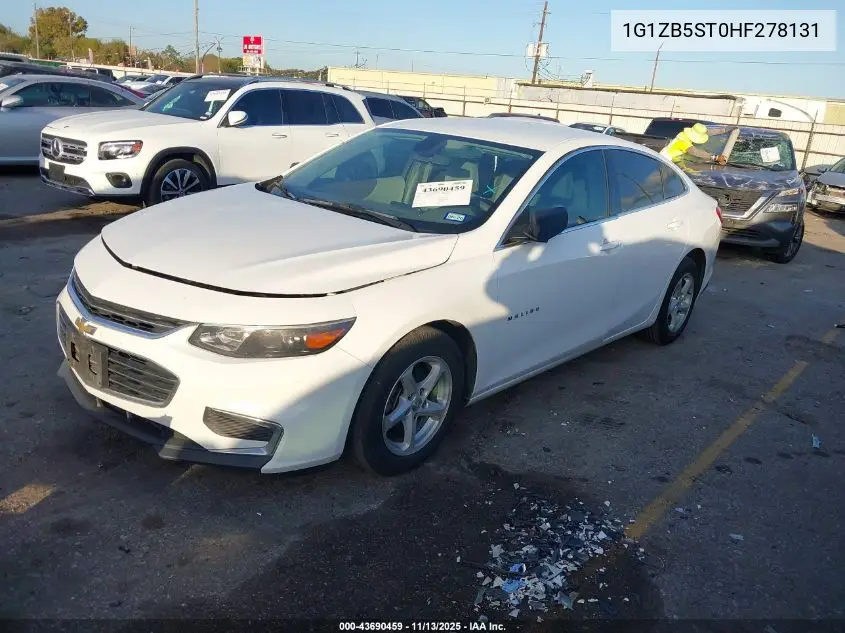 1G1ZB5ST0HF278131 2017 Chevrolet Malibu Ls
